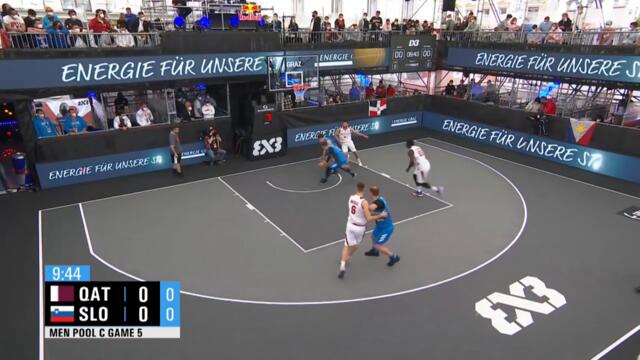 Qatar v Slovenia | Men's - Full Game | FIBA 3x3 Olympic Qualifier