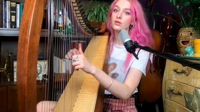 I Wish my Baby was Born - American Folk Song - Acoustic Harp and Voice