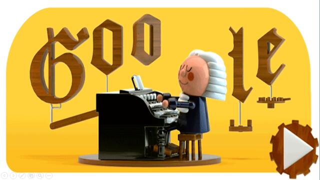 Йохан Себастиан Бах почитаме с Гугъл, Йохан Себастиан Бах Google Doodle