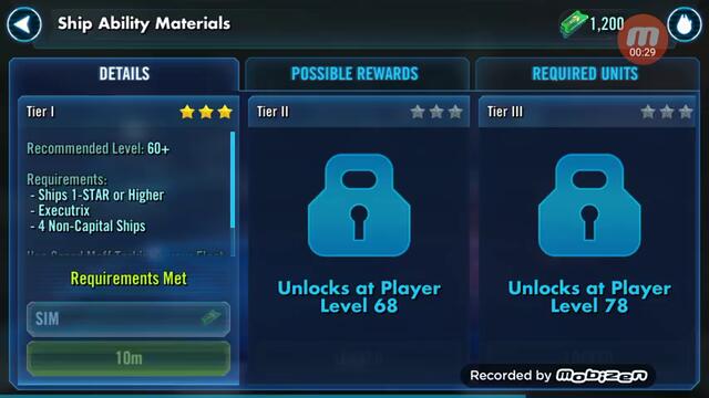 Star Wars Galaxy Of Heroes.    Daily Event and Fleet